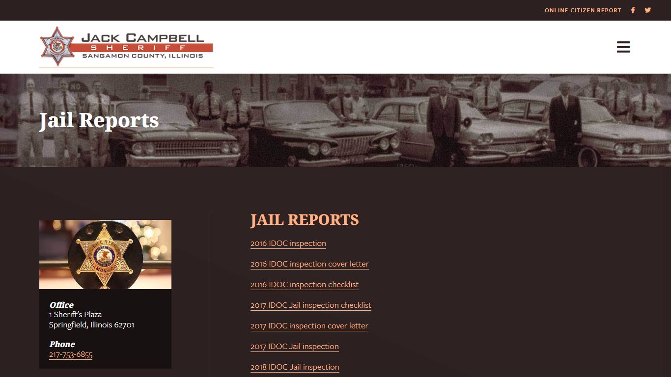 Jail Reports - Sangamon County Sheriff’s Office